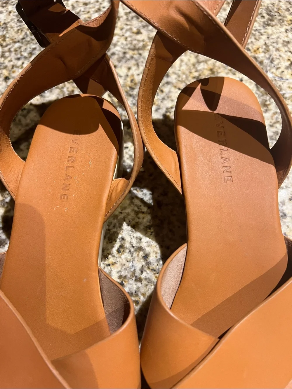 Everlane Women’s Tan Crisscross Ankle-Strap Sandals - Picture 7 of 9